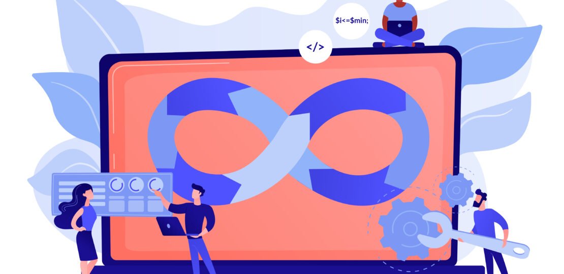 DevOps team concept vector illustration