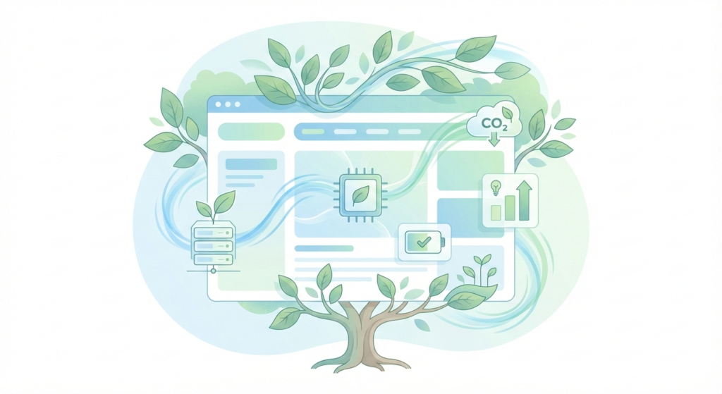 Website sustainability illustration